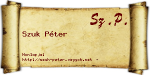 Szuk Péter névjegykártya